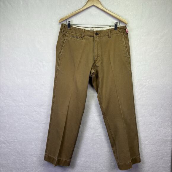 Gap KHAKIS Vintage Standard Fit Straight Leg Chino Pants Mens Size 32x28 Khaki - Picture 1 of 16
